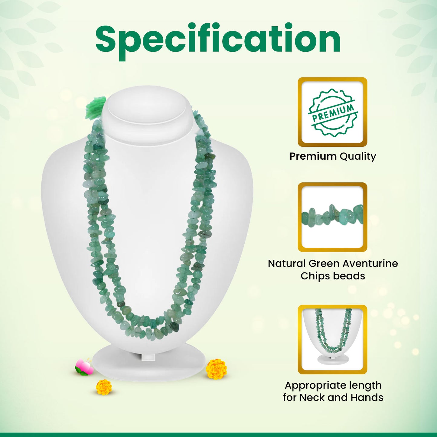 Green Aventurine Chips Mala