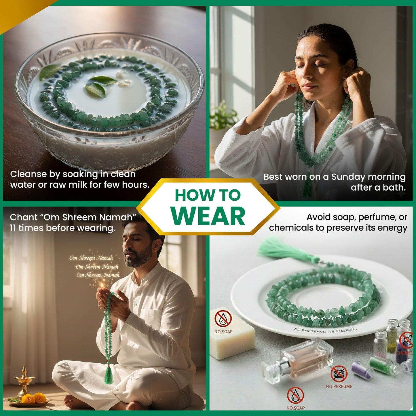 Green Aventurine Chips Mala