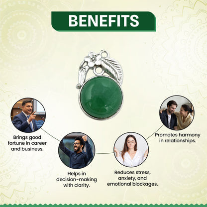 Green Aventurine Crystal Round Pendant