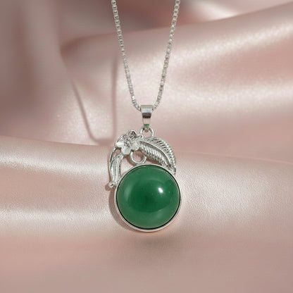 Green Aventurine Crystal Round Pendant