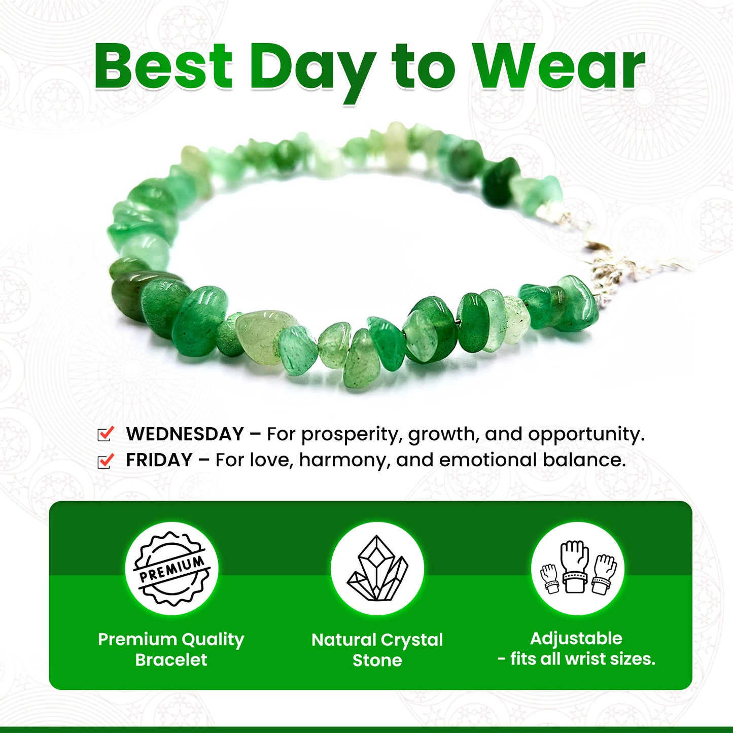 Green Aventurine Chips Bracelet