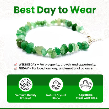 Green Aventurine Chips Bracelet