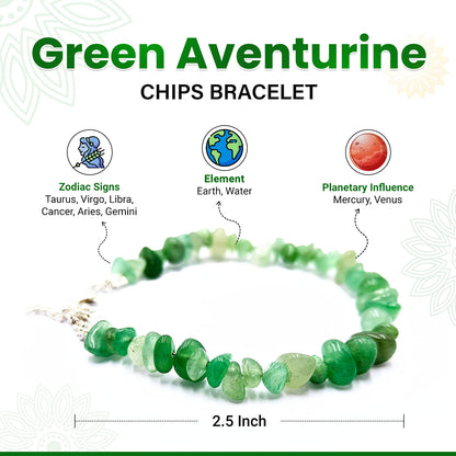 Green Aventurine Chips Bracelet