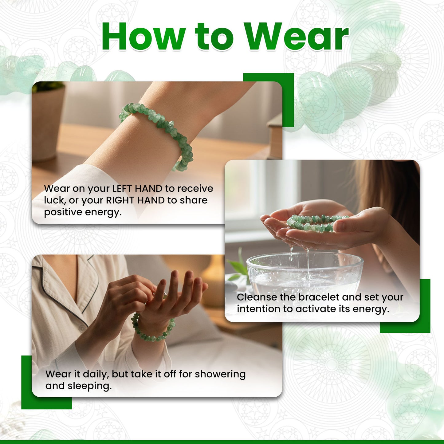 Green Aventurine Chips Bracelet
