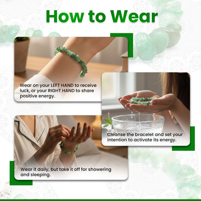Green Aventurine Chips Bracelet
