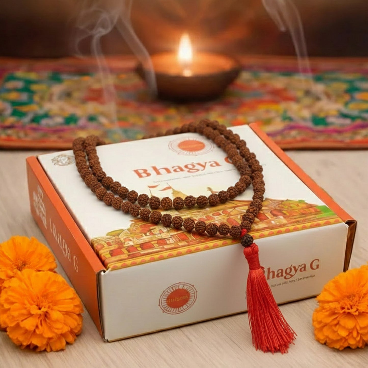 Indonesian 7 Mukhi Rudraksha Mala  (108 beads)