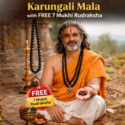Karungali Mala with FREE 7 Mukhi Rudraksh Nepali