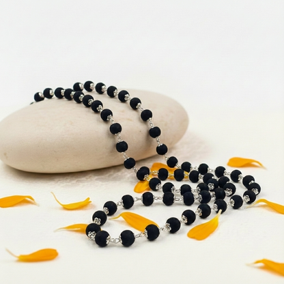 Karungali Silver Capping Mala