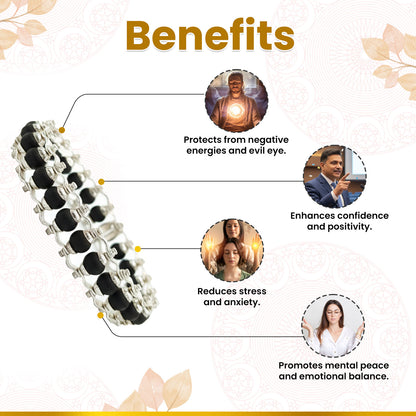 Karungali Silver Plated Bracelet