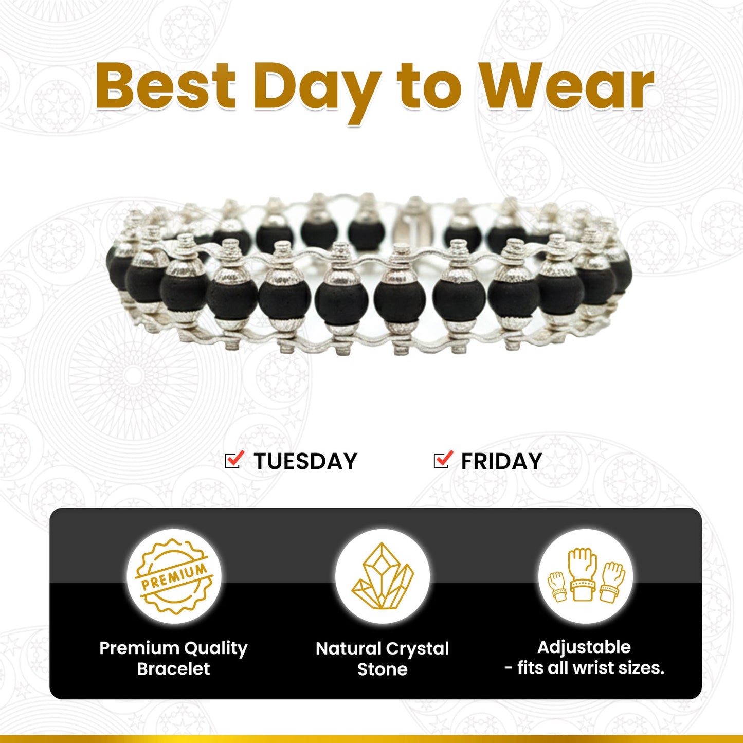 Karungali Silver Plated Bracelet