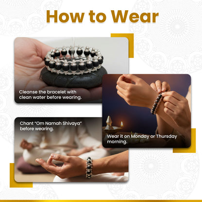 Karungali Silver Plated Bracelet