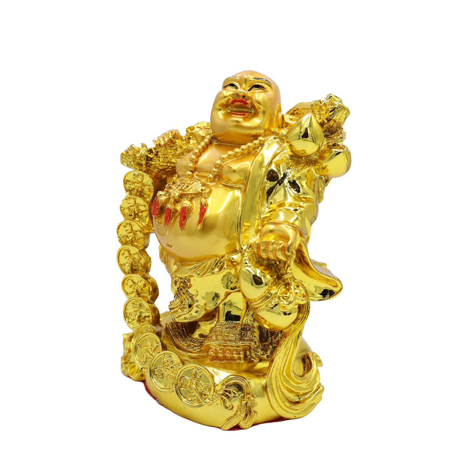 Laughing Buddha with Coin Line