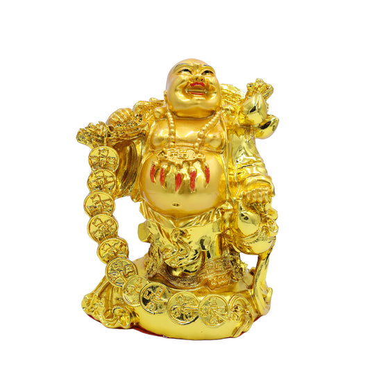 Laughing Buddha with Coin Line