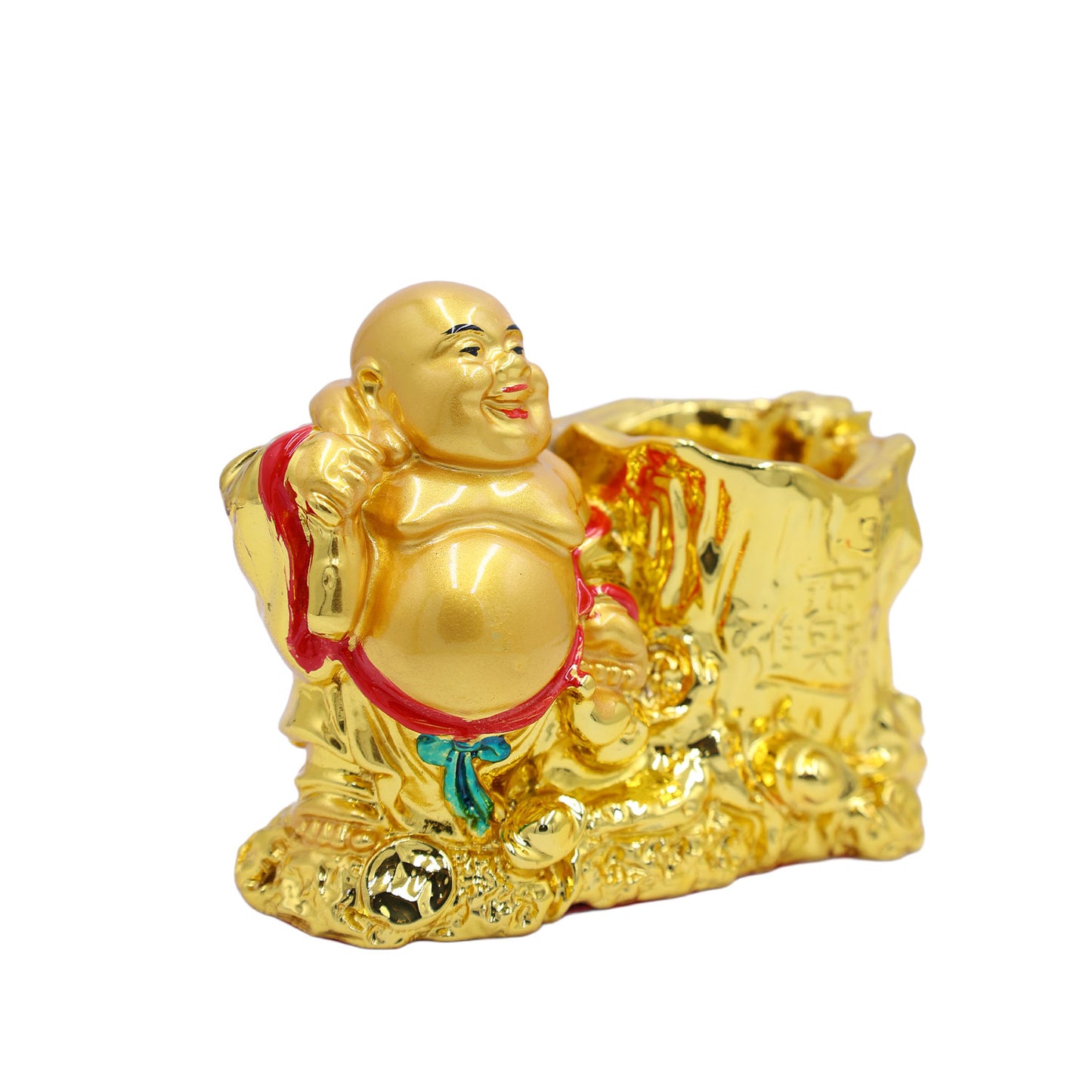 Laughing Buddha with Pan Stand