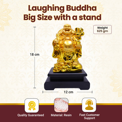 Laughing Buddha Big Size with a stand