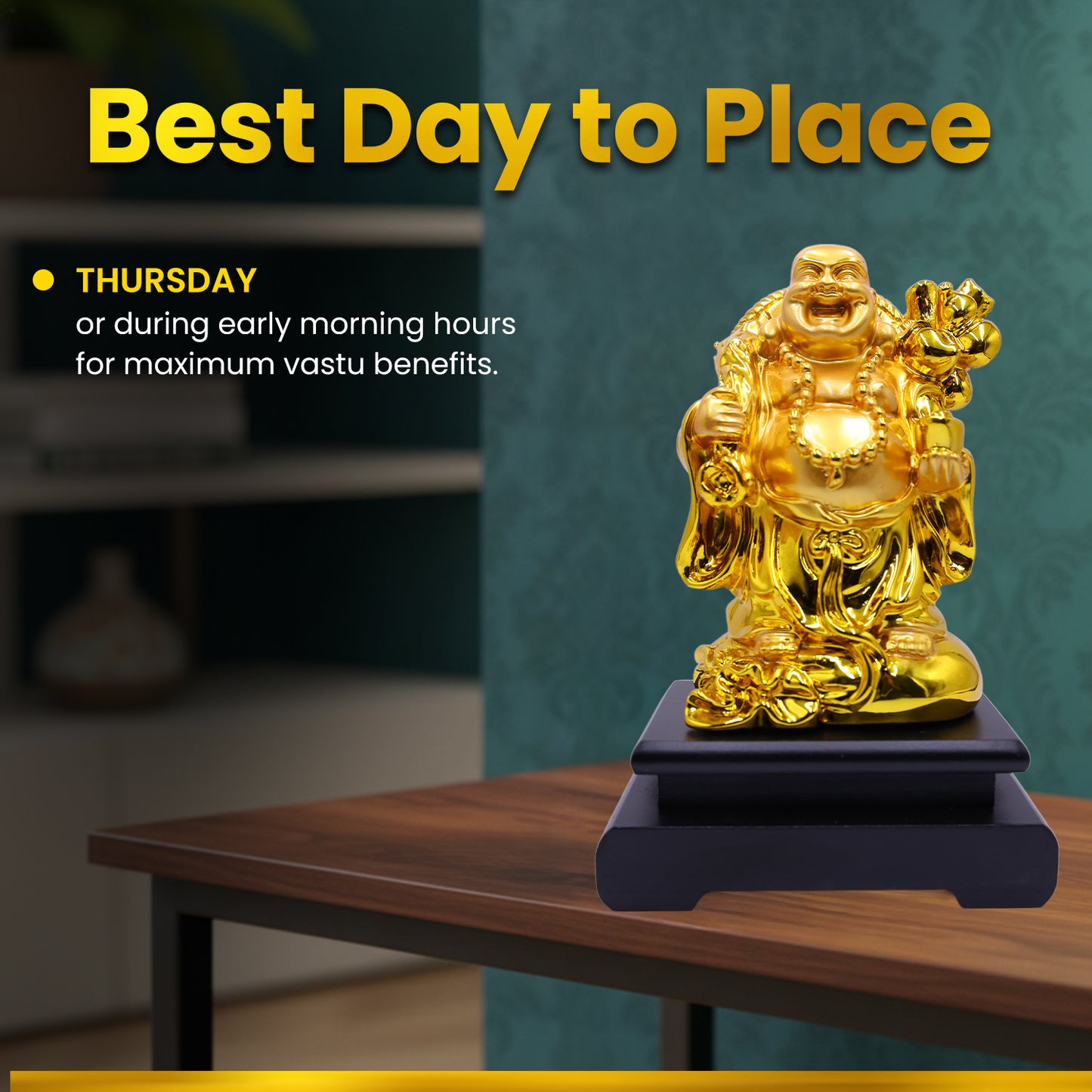 Laughing Buddha Big Size with a stand