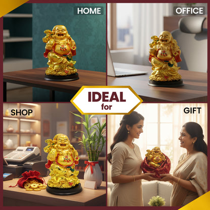 Laughing Buddha Multicolored with Potli