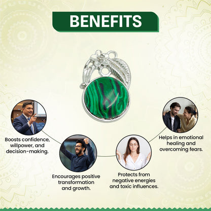 Malachite Round Crystal Pendant