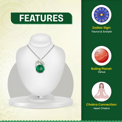 Malachite Round Crystal Pendant