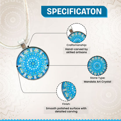 Mandala Art Crystal Pendant