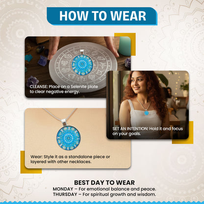 Mandala Art Crystal Pendant