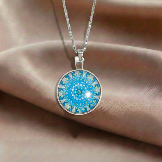 Mandala Art Crystal Pendant
