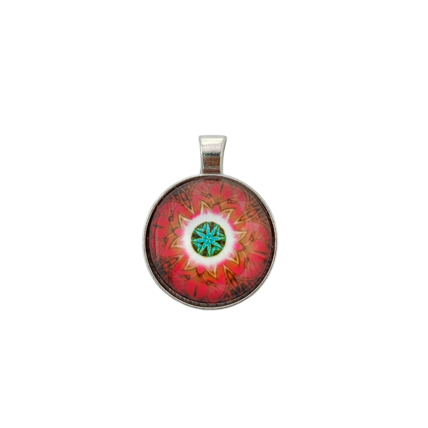 Mandala Red Crystal Pendant