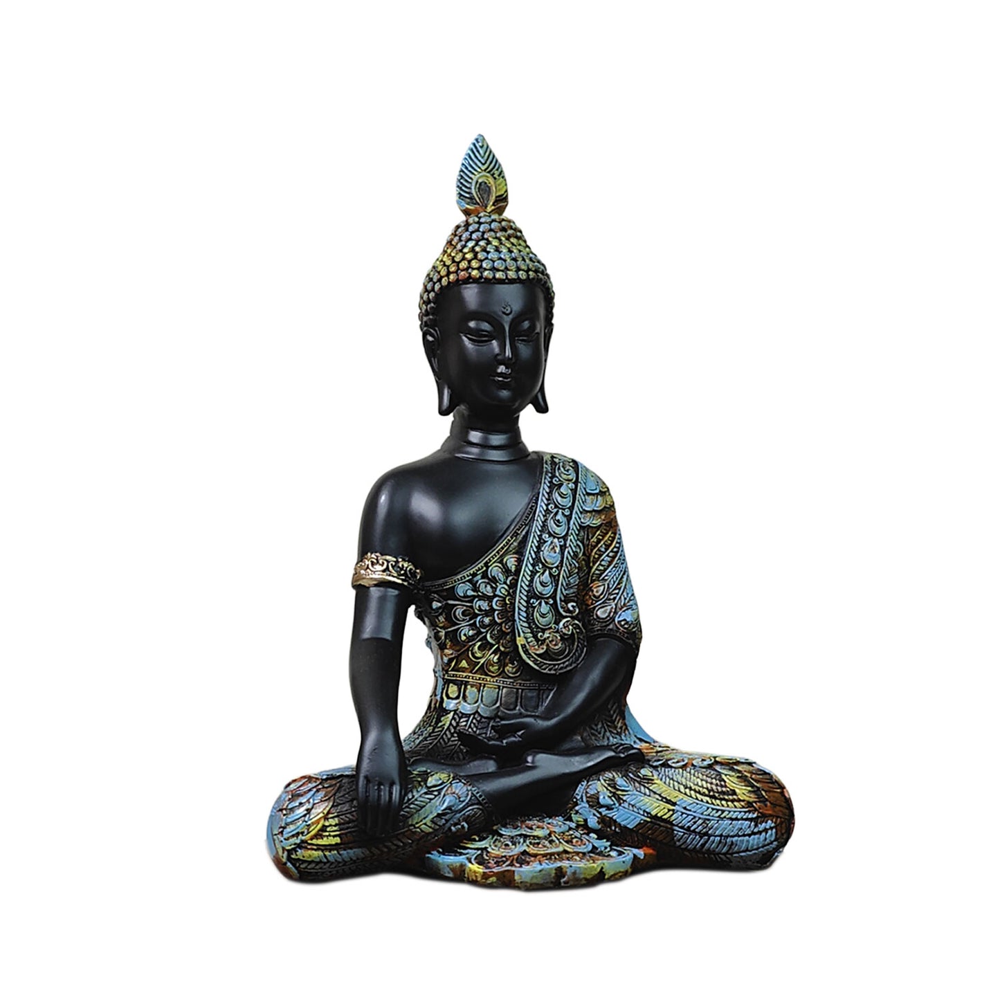 Meditating  Gold Lord Buddha Idol 13 inch