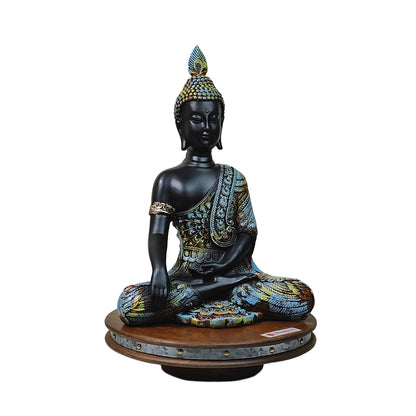 Meditating  Gold Lord Buddha Idol 13 inch