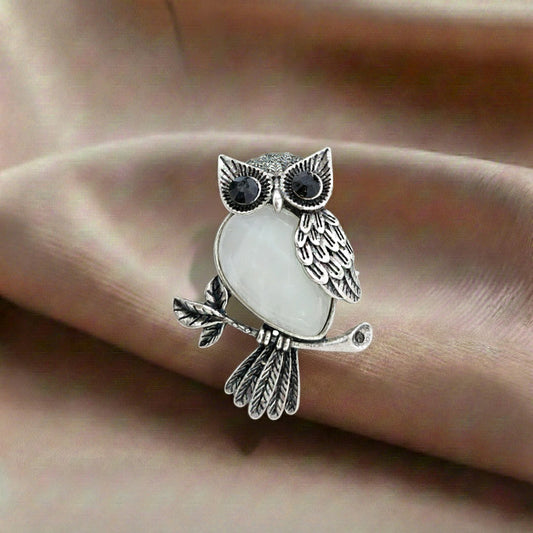 Moonstone Owl Pendant