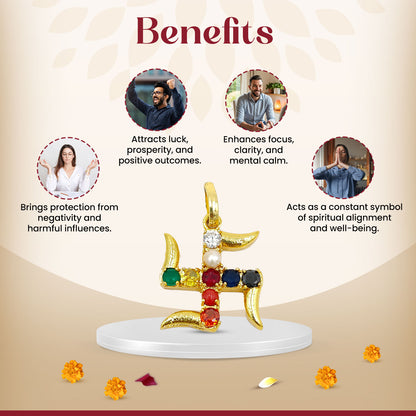 Navratna Swastik Locket