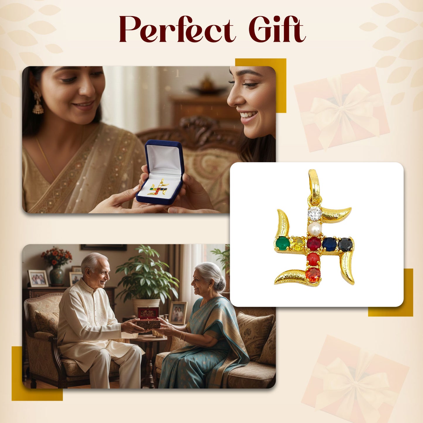 Navratna Swastik Locket