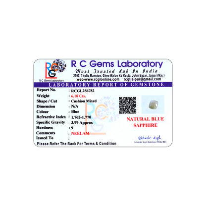 Neelam (Blue Sapphire) 6.18 Cts