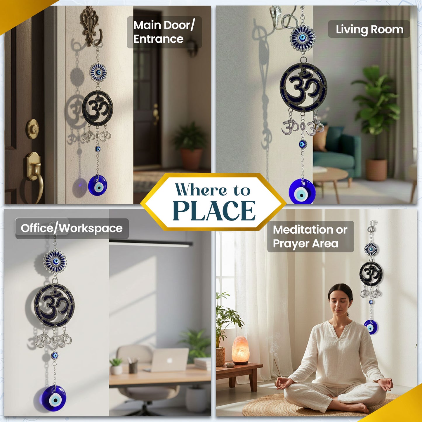 Om Evil Eye Hanging