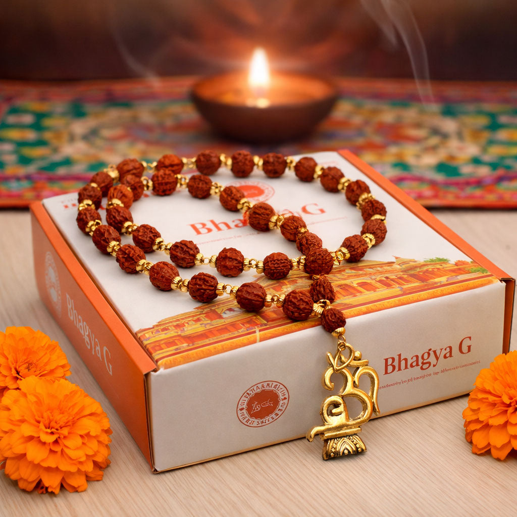Om Shiva Shivling Rudraksha Mala