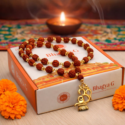 Om Shiva Shivling Rudraksha Mala