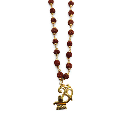 Om Shiva Shivling Rudraksha Mala