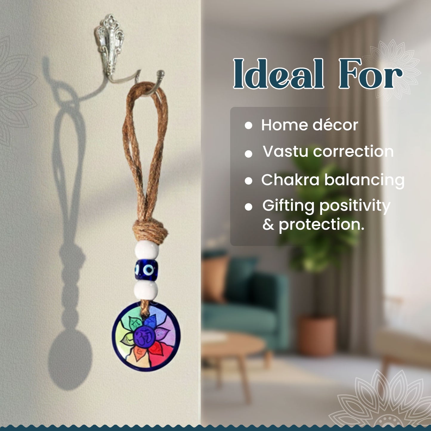 Om Seven Chakra Evil Eye Hanging