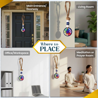 Om Seven Chakra Evil Eye Hanging
