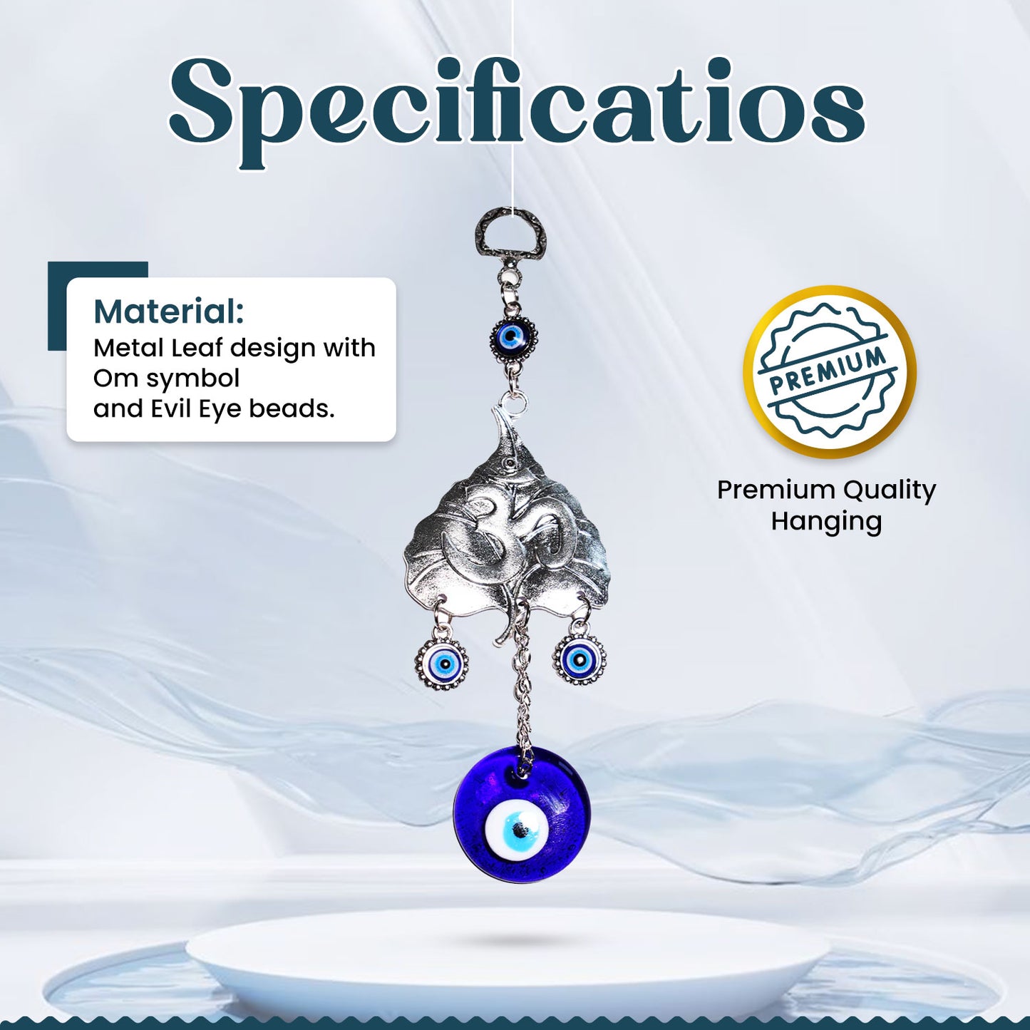 Om Leaf Evil Eye Hanging