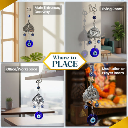 Om Leaf Evil Eye Hanging