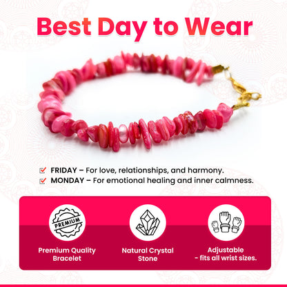 Pink Mother of Pearl Chips Bracelet