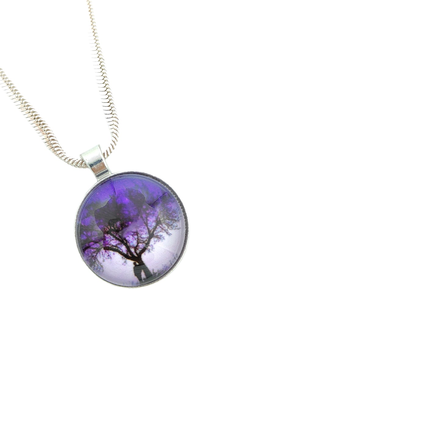 Purple Tree of Life Crystal Pendant