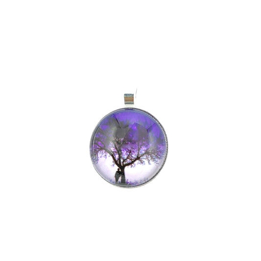 Purple Tree of Life Crystal Pendant