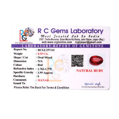 Manik (Ruby) 8.55 Cts