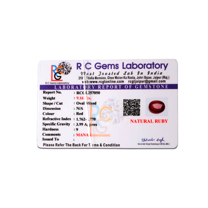 Manik (Ruby) 9.16 Cts