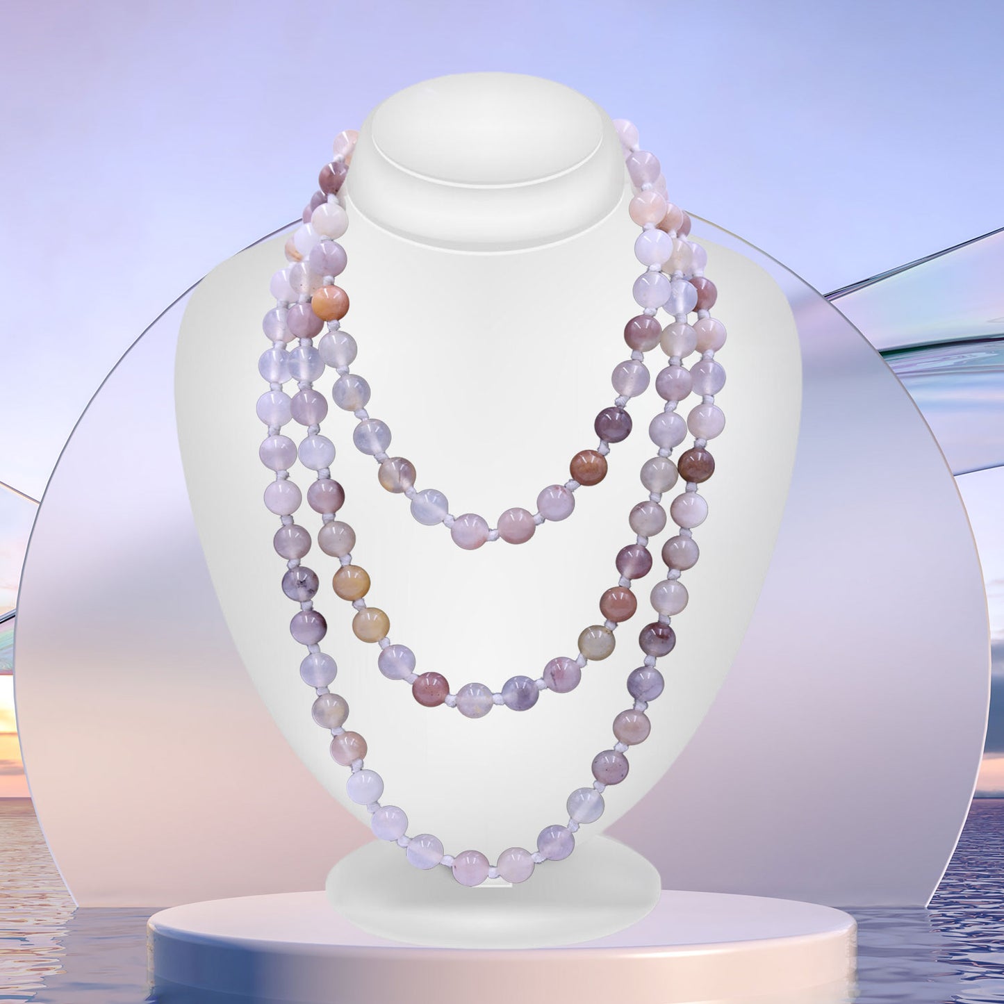 Rainbow Moonstone Mala
