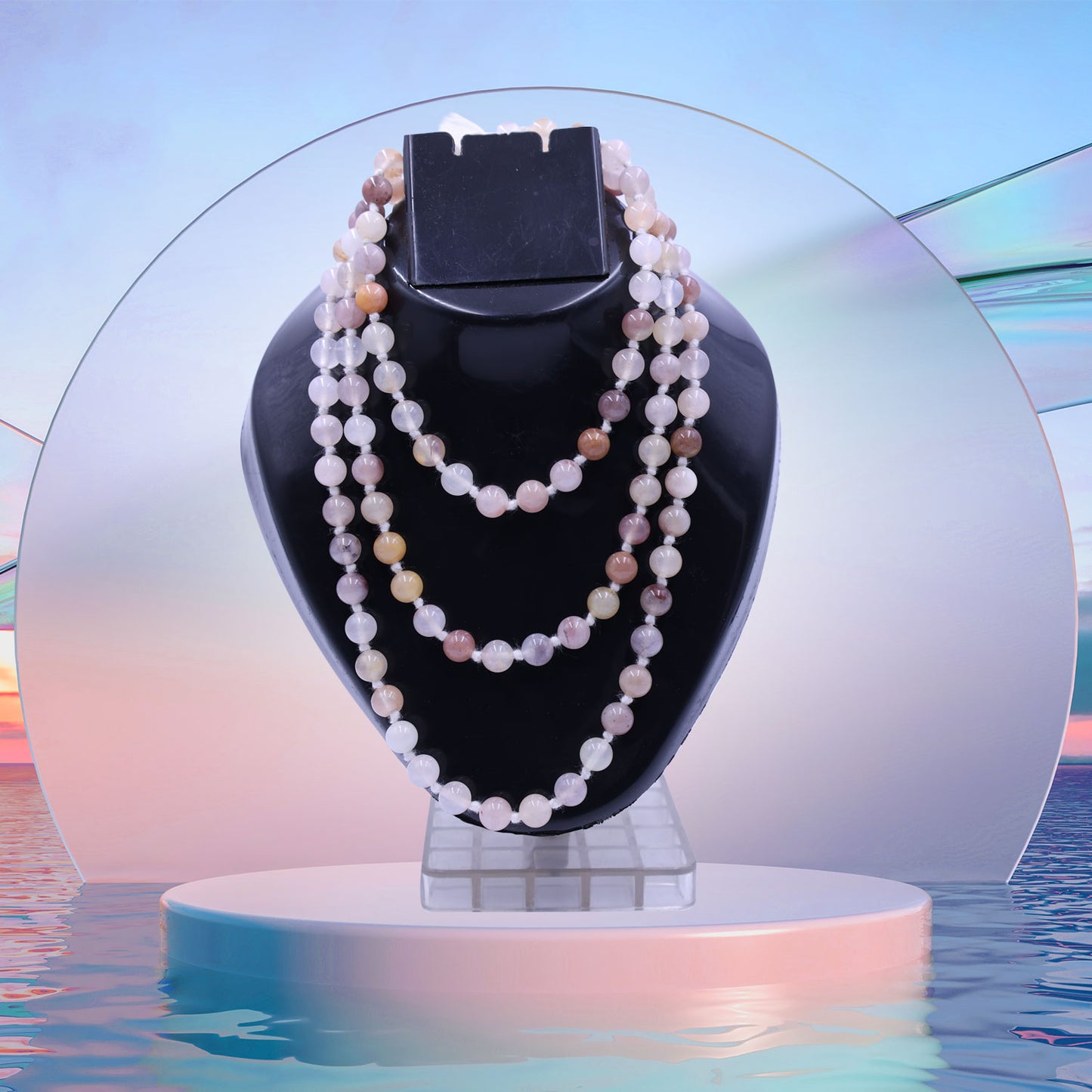 Rainbow Moonstone Mala