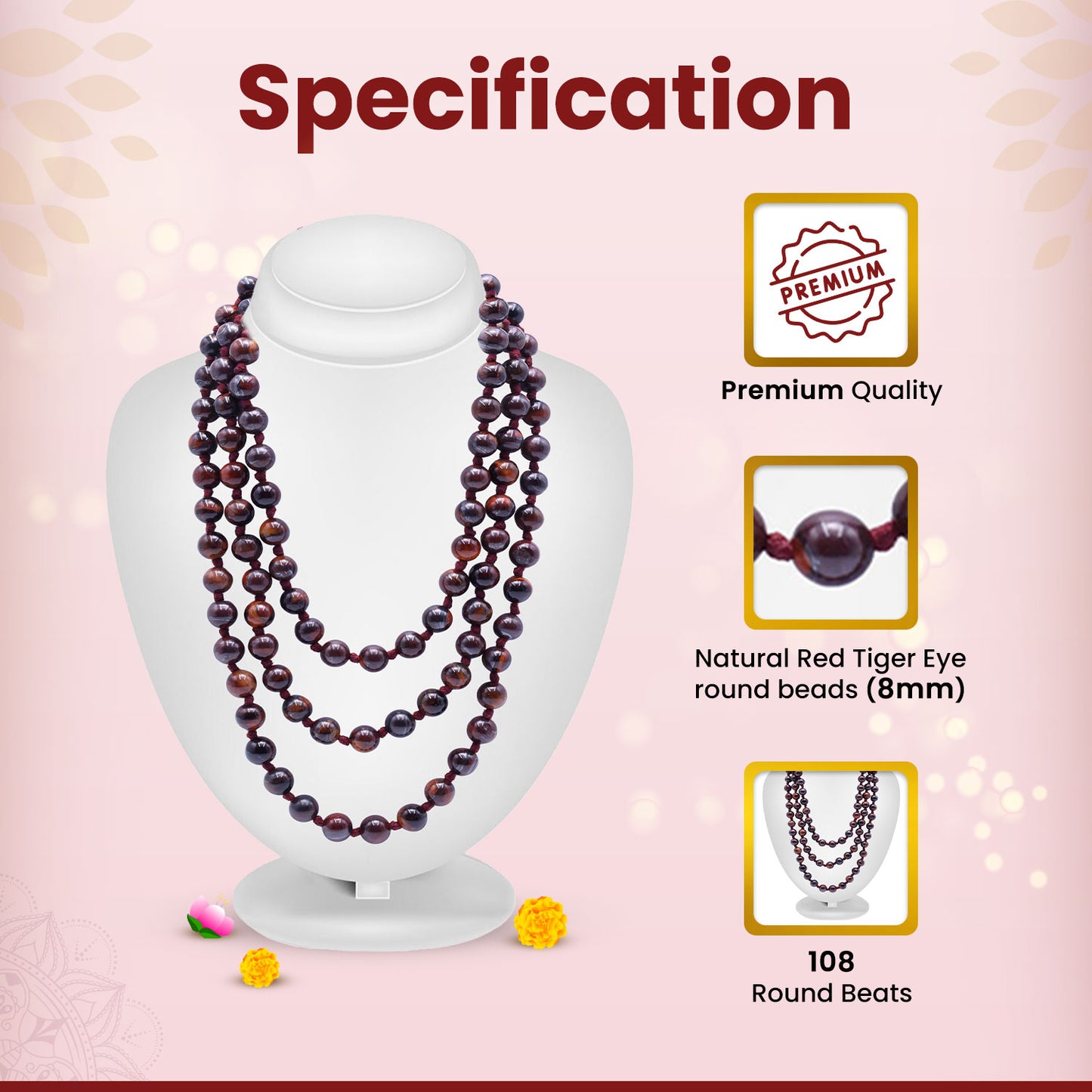 RED Tiger Eye Mala