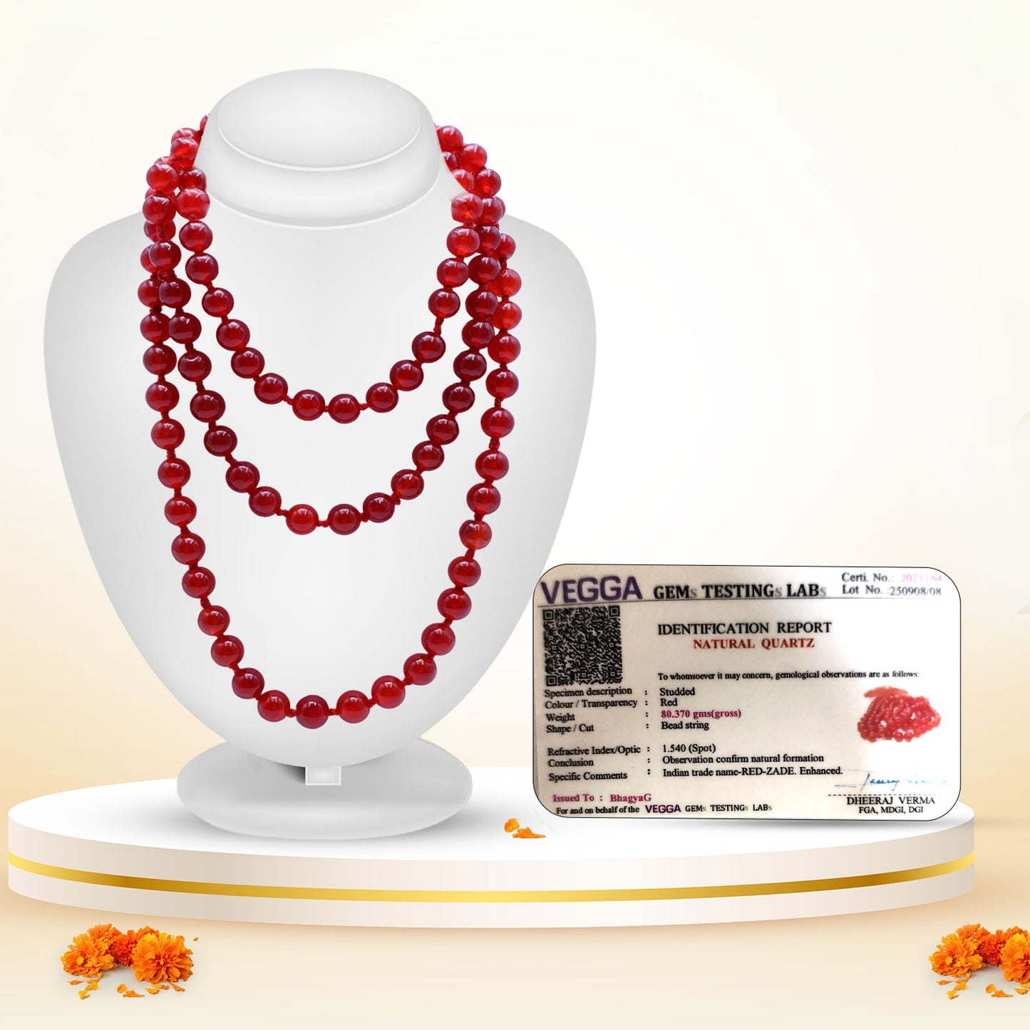 Red Jade Mala